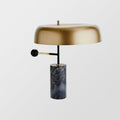 Moderne Tafellamp met Marmeren Basis en Gouden Kap - Lumora