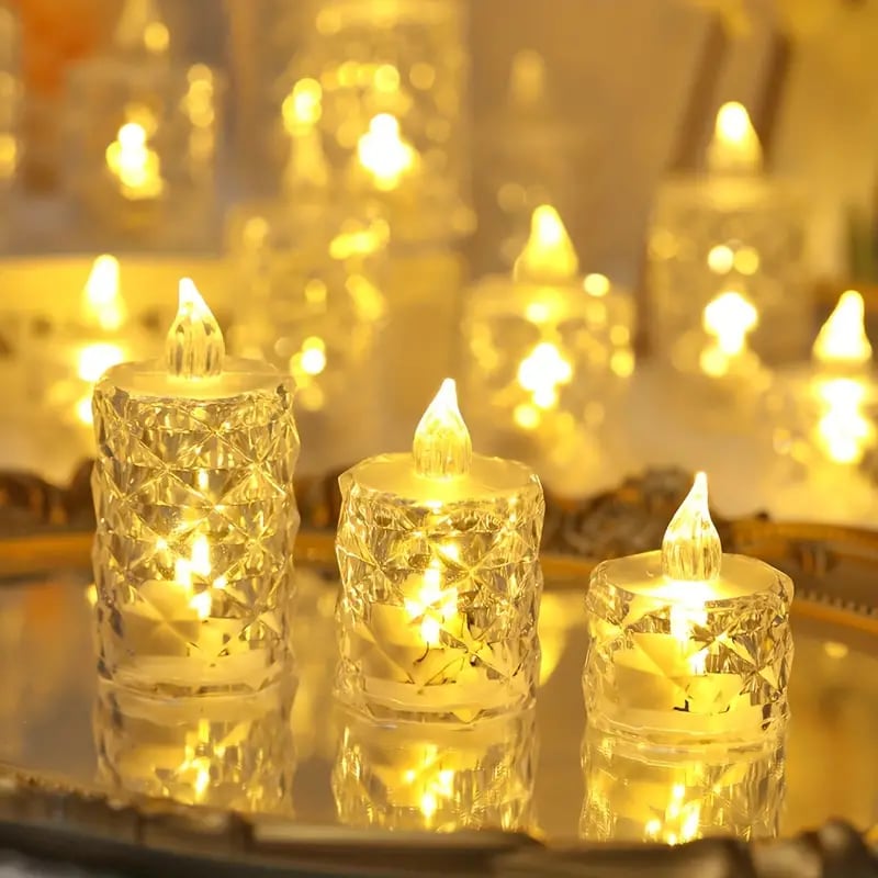LED Kristallen Kaarsen voor Tijdloze Elegantie – SparkLume