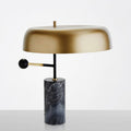 Moderne Tafellamp met Marmeren Basis en Gouden Kap - Lumora