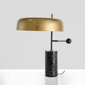 Moderne Tafellamp met Marmeren Basis en Gouden Kap - Lumora