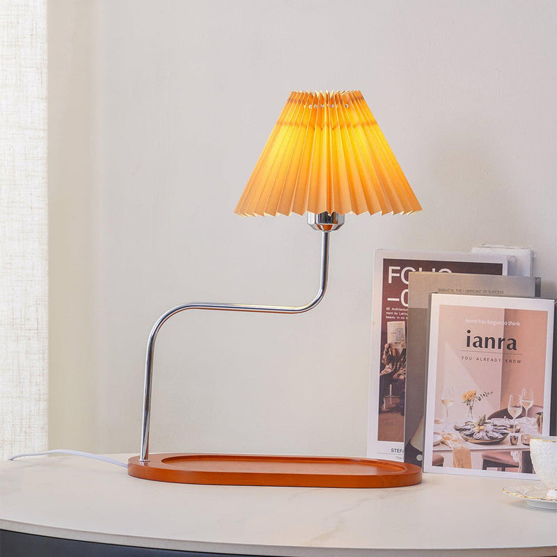 Houten Tafellamp met Vintage Design en Sfeerverlichting - Aurora