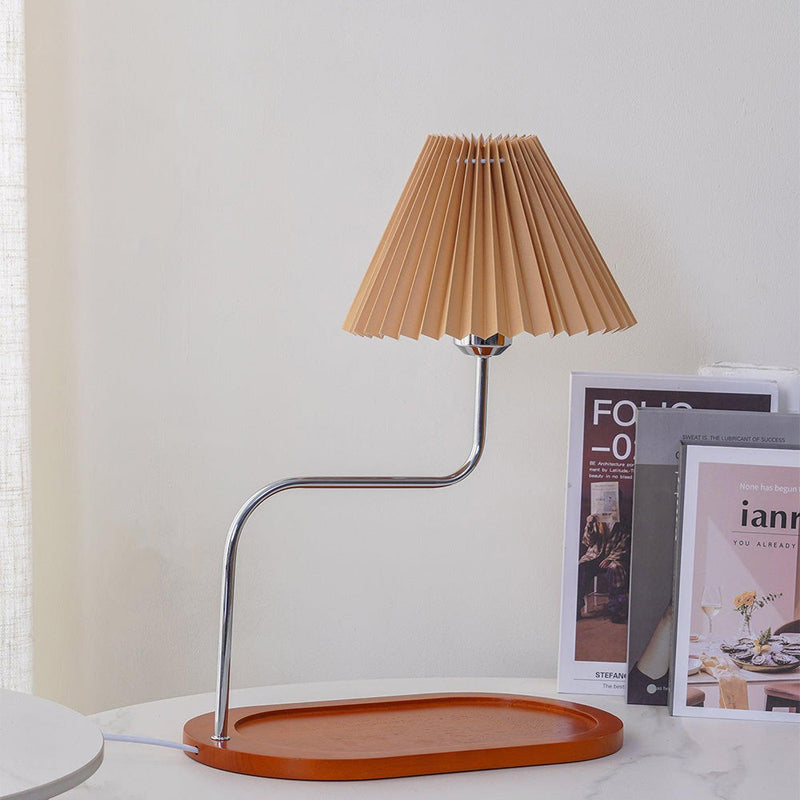 Houten Tafellamp met Vintage Design en Sfeerverlichting - Aurora
