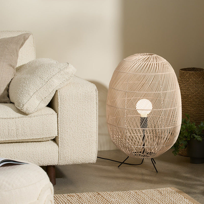 Trendy Rattan Vloerlamp voor Moderne Interieurs – Zanova