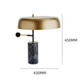Moderne Tafellamp met Marmeren Basis en Gouden Kap - Lumora