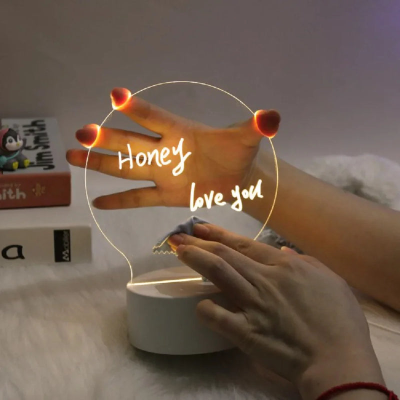 LED Notitiebord Lamp met Pen en USB - LumoLight