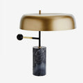 Moderne Tafellamp met Marmeren Basis en Gouden Kap - Lumora