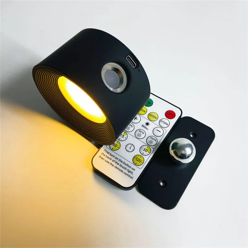 Draadloze Wandlamp met 360° Rotatie en Warm Licht – Illuma