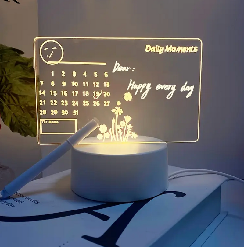 LED Notitiebord Lamp met Pen en USB - LumoLight